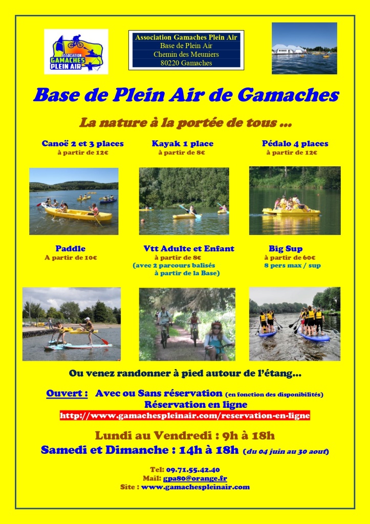 Ouverture les Week-ends à partir du Dimanche 4 juin